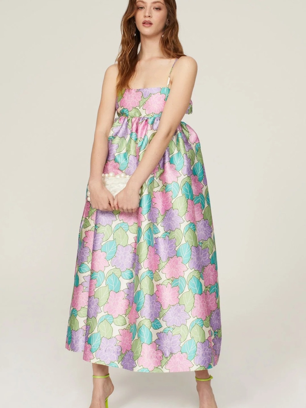 Alemais Luella Floral Maxi Dress in Pink, Lavender, Green, Teal - Picture 6 of 7